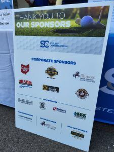 sponsor sign at 2025 golf outing