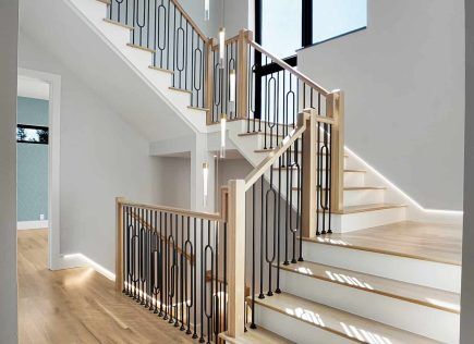 custom home stair detail